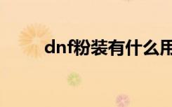 dnf粉装有什么用（dnf粉装出处）