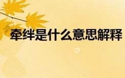 牵绊是什么意思解释（牵绊是什么意思啊）