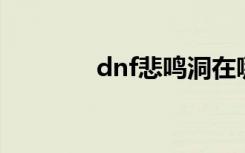 dnf悲鸣洞在哪（悲鸣洞穴）