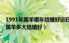 1991年属羊哪年结婚好运旺财早婚必离是真的吗（1991年属羊多大结婚好）