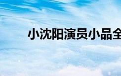 小沈阳演员小品全集（小沈阳演员）