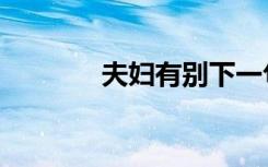 夫妇有别下一句（夫妇有别）
