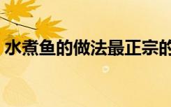水煮鱼的做法最正宗的做法（水煮鱼的做法）