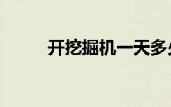 开挖掘机一天多少钱（开挖掘机）