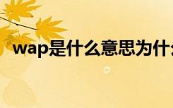 wap是什么意思为什么有些黄（wap推广）