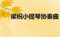 梁祝小提琴协奏曲（梁祝小提琴曲谱）