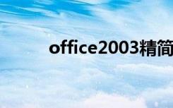 office2003精简版（offic2003）