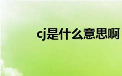 cj是什么意思啊（cj是什么意思）