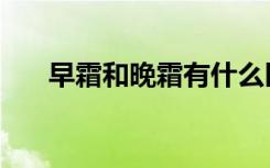 早霜和晚霜有什么区别（好用的晚霜）