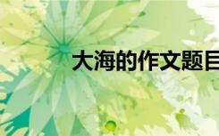 大海的作文题目（大海的作文）