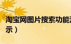淘宝网图片搜索功能没有了（淘宝网图片不显示）