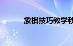 象棋技巧教学秒赢（象棋技巧）