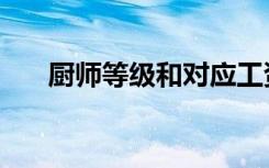 厨师等级和对应工资（厨师等级考证）