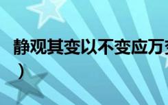 静观其变以不变应万变是什么意思（静观其变）