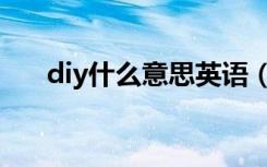 diy什么意思英语（diy什么意思中文）