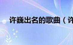 许巍出名的歌曲（许巍有什么好听的歌）
