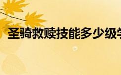 圣骑救赎技能多少级学（圣骑士 救赎技能）