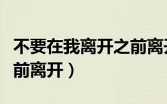 不要在我离开之前离开英语版（不要在我离开前离开）