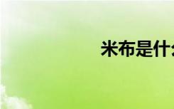 米布是什么（米布）