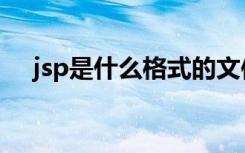 jsp是什么格式的文件（jsp是什么格式）