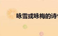 咏雪或咏梅的诗句（咏梅的诗句）
