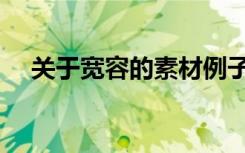 关于宽容的素材例子（关于宽容的素材）