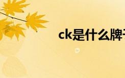 ck是什么牌子（ck是啥）