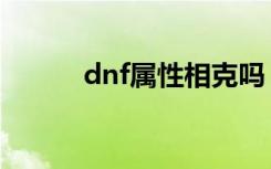 dnf属性相克吗（dnf属性相克）