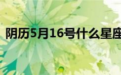 阴历5月16号什么星座（5月16号什么星座）