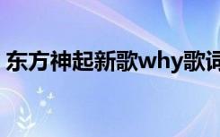东方神起新歌why歌词争议（东方神起新歌）