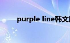 purple line韩文版（purple line）