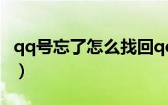 qq号忘了怎么找回qq号（qq号忘了怎么找回）