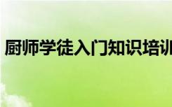 厨师学徒入门知识培训（厨师学徒入门知识）