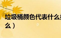 垃圾桶颜色代表什么类别（垃圾桶颜色代表什么）