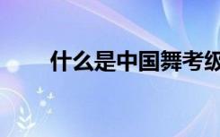 什么是中国舞考级（什么是中国舞）