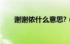 谢谢侬什么意思?（谢谢侬什么意思）