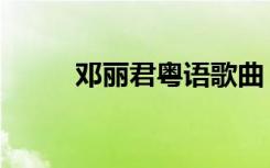 邓丽君粤语歌曲（邓丽君粤语歌）