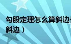 勾股定理怎么算斜边长视频（勾股定理怎么算斜边）