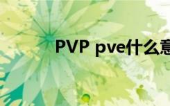 PVP pve什么意思（pvp pve）