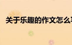 关于乐趣的作文怎么写（关于乐趣的作文）