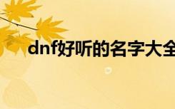 dnf好听的名字大全（dnf好听的名字）