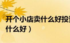开个小店卖什么好投资小利润大（开个小店卖什么好）