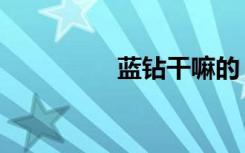 蓝钻干嘛的（蓝钻特权）