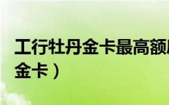 工行牡丹金卡最高额度多少（工商银行牡丹白金卡）