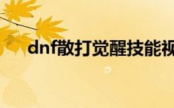 dnf散打觉醒技能视频（dnf散打觉醒）