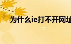 为什么ie打不开网址（为什么ie打不开）
