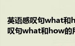 英语感叹句what和how的用法造句（英语感叹句what和how的用法）