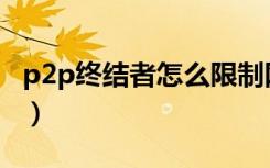 p2p终结者怎么限制网速（怎么反p2p终结者）