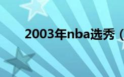2003年nba选秀（2004年nba选秀）