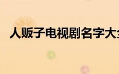 人贩子电视剧名字大全（电视剧名字大全）